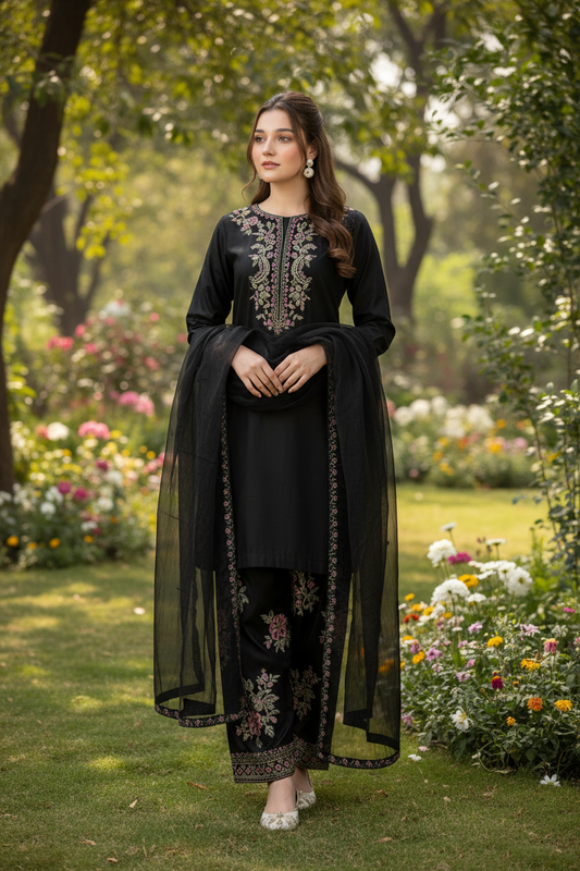 BLACK FARSHI SHALWAR