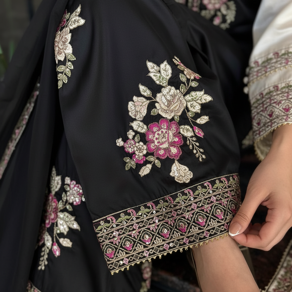 BLACK FARSHI SHALWAR