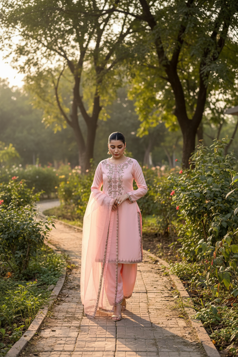 Pink Farshi Shalwar