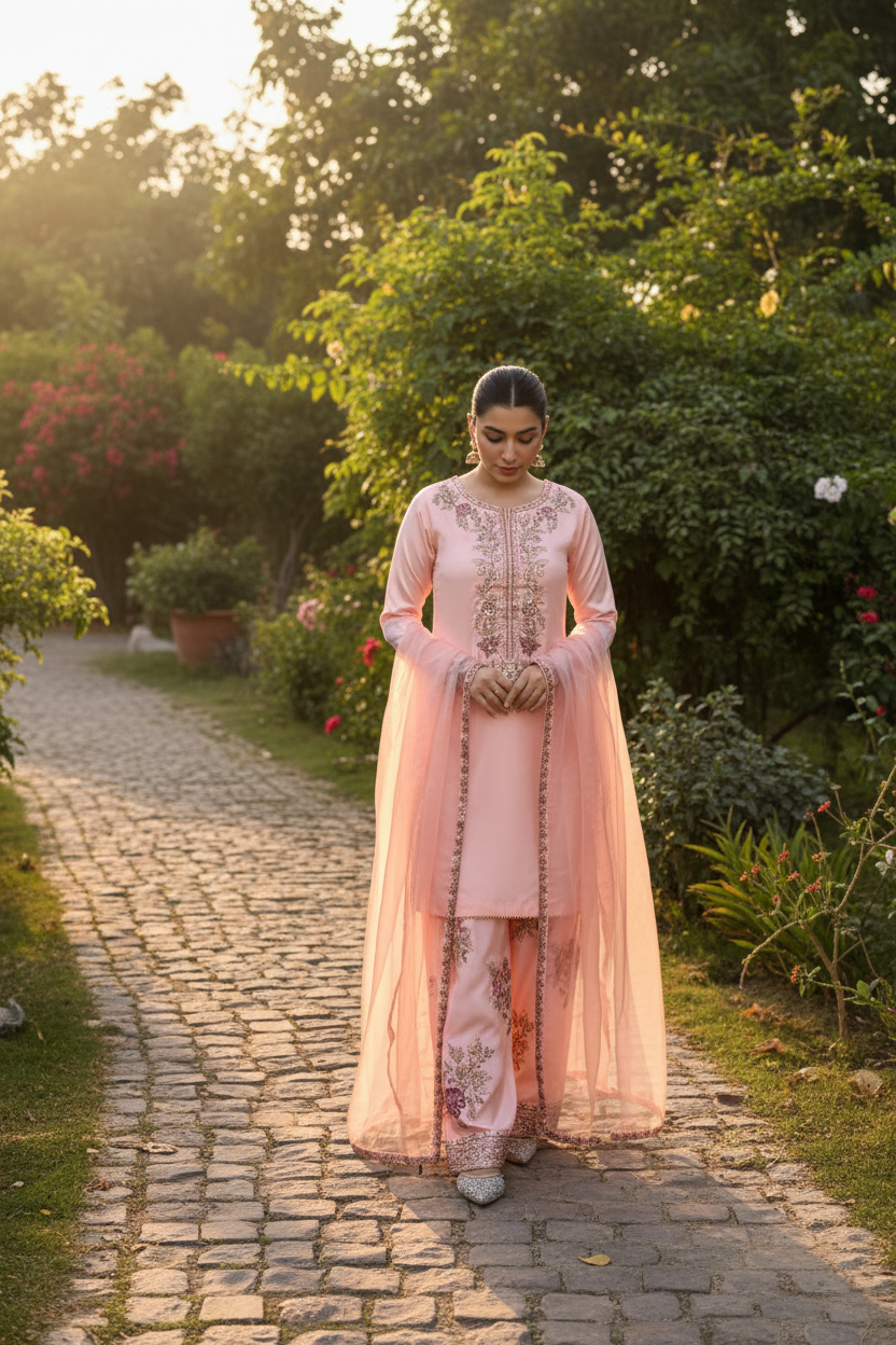Pink Farshi Shalwar